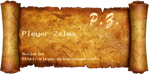 Pleyer Zelma névjegykártya